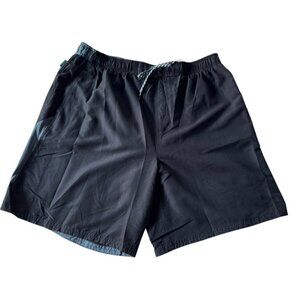 Nike Men's Sz XXL Contend 9" Swim Shorts Black Blue Lined